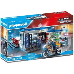 Playmobil - 70568 - Les policiers - Police Poste de police et cambrioleur