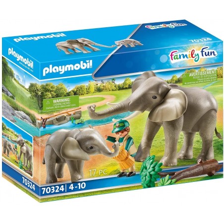 Playmobil - 70324 - Family Fun - Eléphant et soigneur