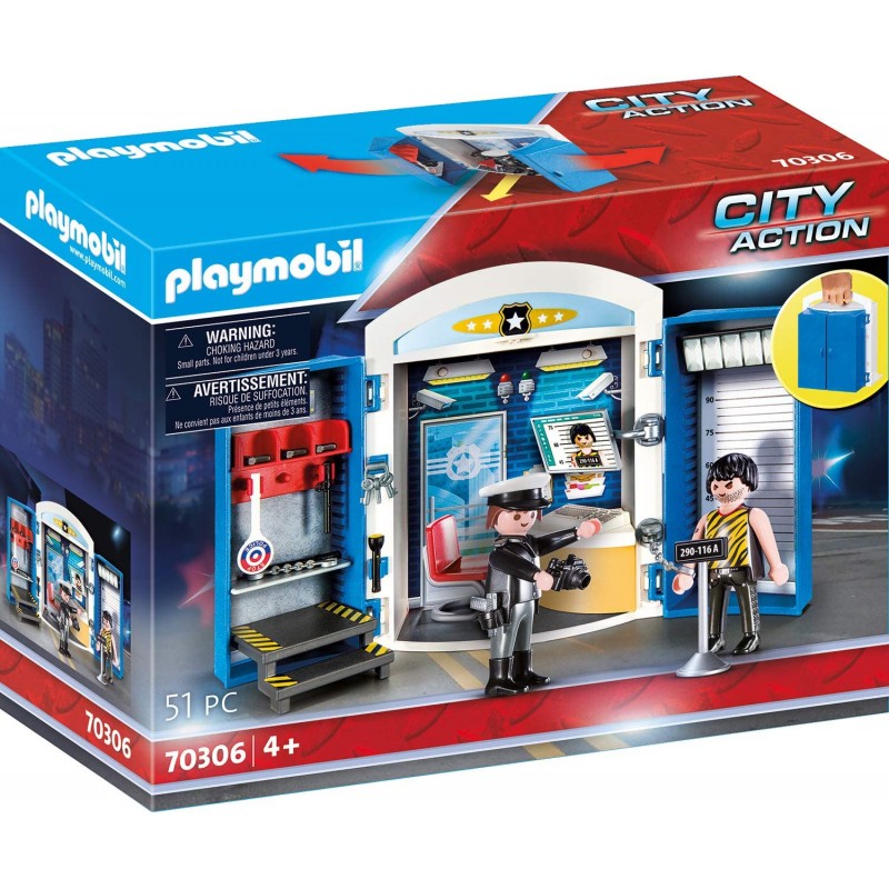 Playmobil - 70306 - City Action - Le commissariat de police - Coffre transportable