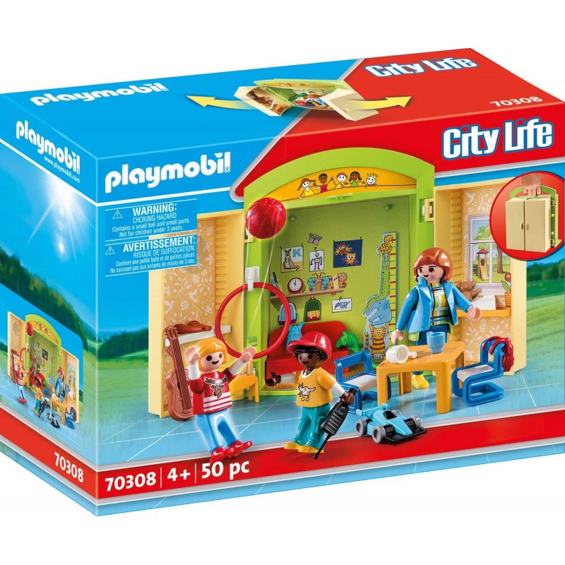 Playmobil - 70308 - City Life - La garderie - Coffre transportable