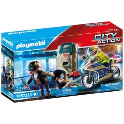 Playmobil - 70572 - Les policiers - Policier avec moto et voleur