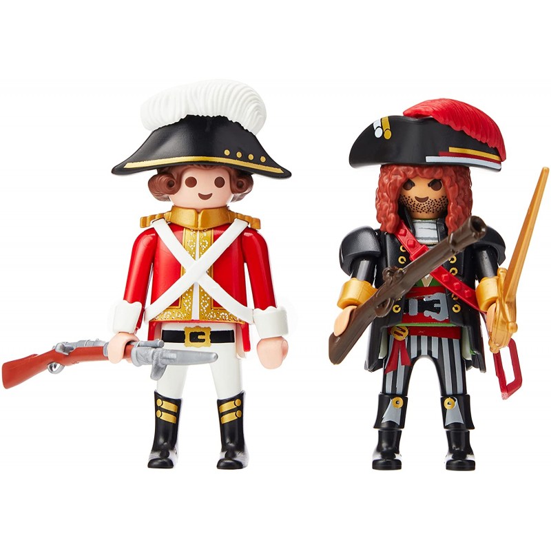 Playmobil - 70273 - Blister duo - Capitaine pirate et soldat