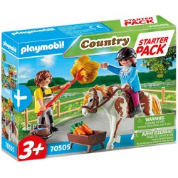 Playmobil - 70505 - Country - Starter Pack cavalière et palefrenier