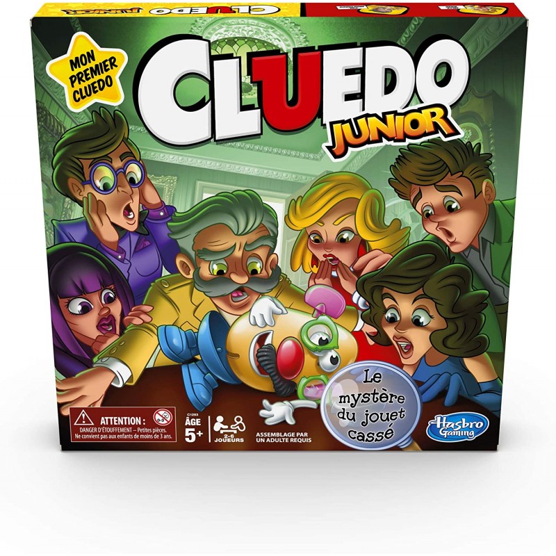 Jeu de plateau Cluedo Junior, pour enfants, à partir de 5 ans, Le mystère du jouet cassé