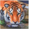 OZ - Loisirs créatifs - Crystal Art - Kit carte broderie diamant 18x18cm Tigre