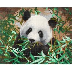 OZ - Loisirs créatifs - Crystal Art - Kit tableau broderie diamant 40x50cm Panda