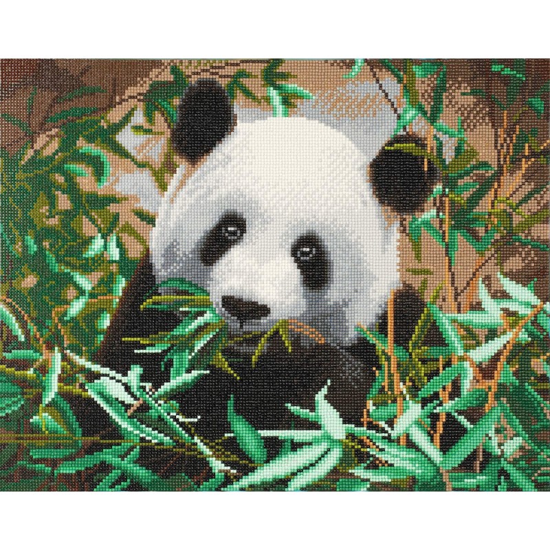 OZ - Loisirs créatifs - Crystal Art - Kit tableau broderie diamant 40x50cm Panda