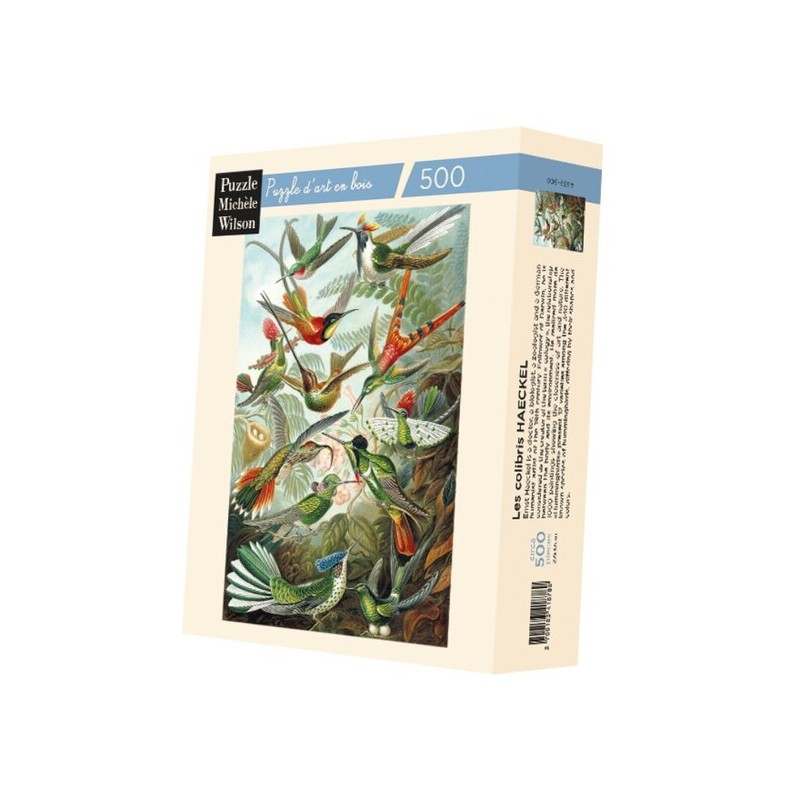 Michèle Wilson - Puzzle d'art en bois - 500 pièces - Les colibris - Haeckel
