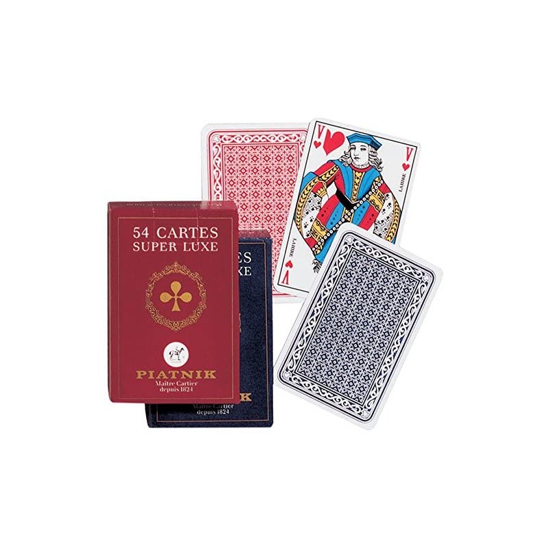 Piatnik - Jeu de cartes - Jeu de 54 cartes luxe Françaises - Boîte carton