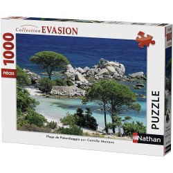 Nathan - Puzzle 1000 pièces - Plage de Palombaggia, Corse du Sud