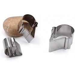 Graine Créative - Loisirs créatifs - Sachet de 3 emporte pièces en acier inox - Cornet de glace