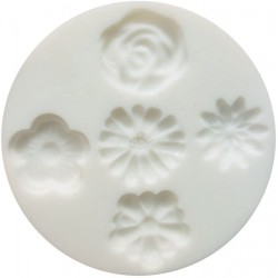 Graine Créative - Loisirs créatifs - Moule en silicone pour miniatures - Fleurs - 7 cm