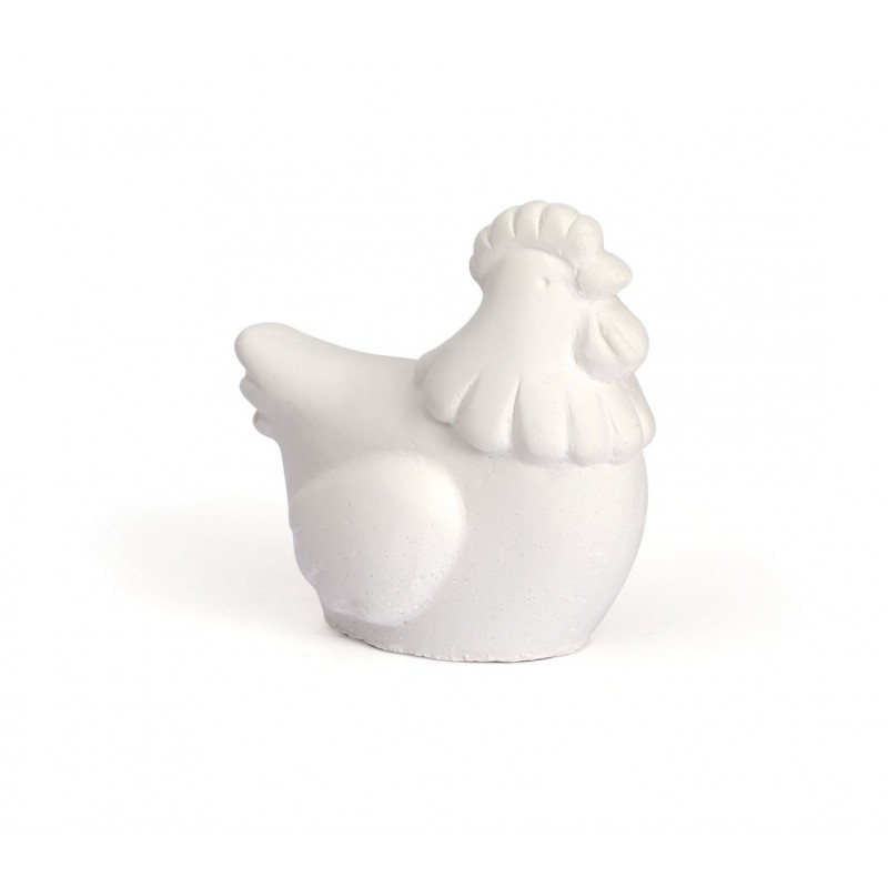 Graine Créative - Loisirs créatifs - Poule en plâtre à décorer - 6 cm