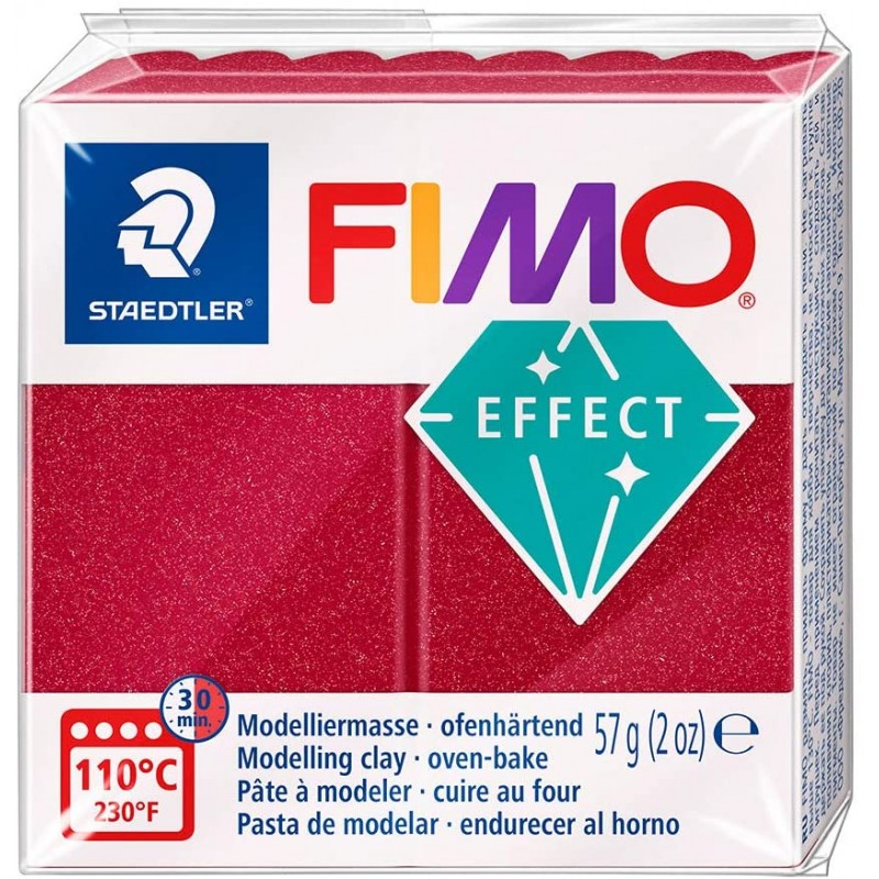 Graine Créative - Loisirs créatifs - Pâte FIMO Effect - Rouge nacré - 56 g