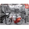 Educa - Puzzle 3000 pièces - Vélo à Amsterdam