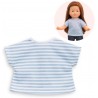 Corolle - Vêtement de poupée - T-shirt rayé gris - 36 cm