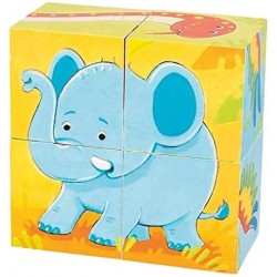 Goki - Cubes puzzle en bois...