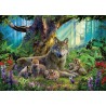 Ravensburger - Puzzle 1000 pièces - Famille de loups dans la forêt