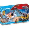 Playmobil - 70442 - City Life - Dragline avec mur de construction