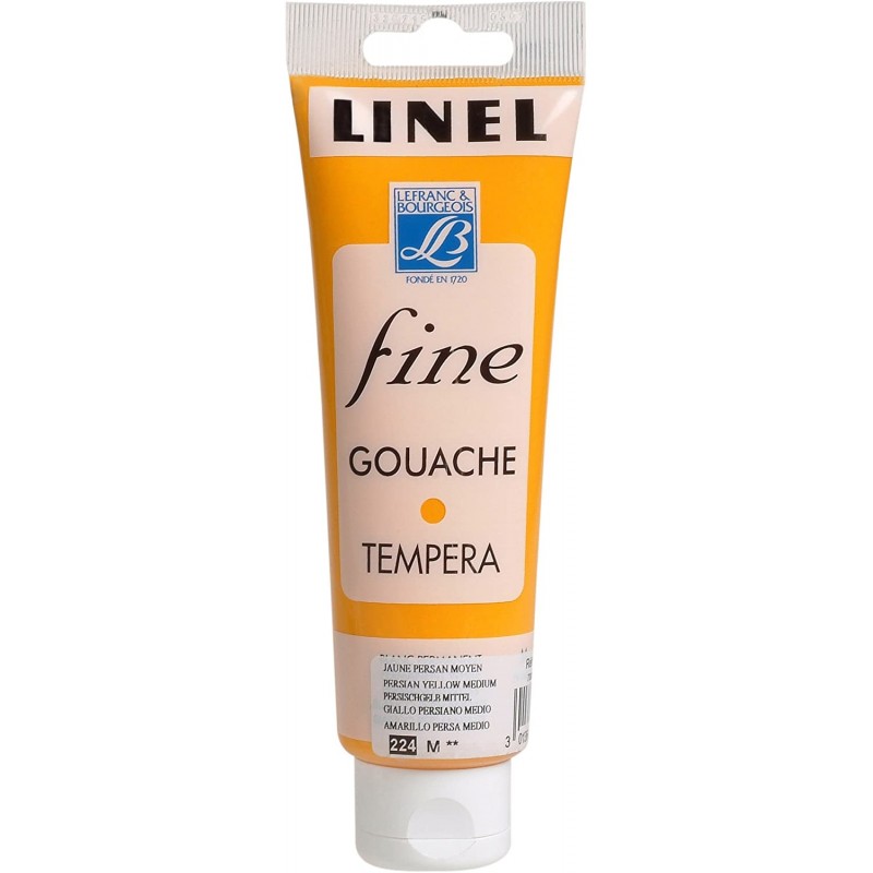 Lefranc Bourgeois - Peinture gouache - Etude Linel - 120 ml - Jaune Perse Moyen