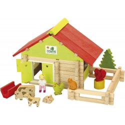 Jeujura - 8050- Jeux de Construction-Ferme avec Animaux - 100 Pieces