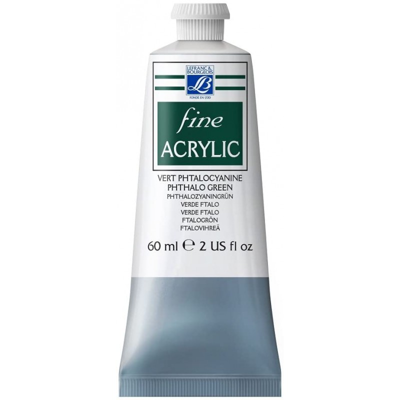 Lefranc Bourgeois - Peinture acrylique - 60ml - Vert Phtalocyanine