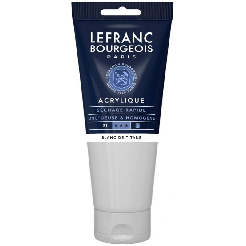 Lefranc Bourgeois - Peinture acrylique fine - 200ml - Blanc de titane
