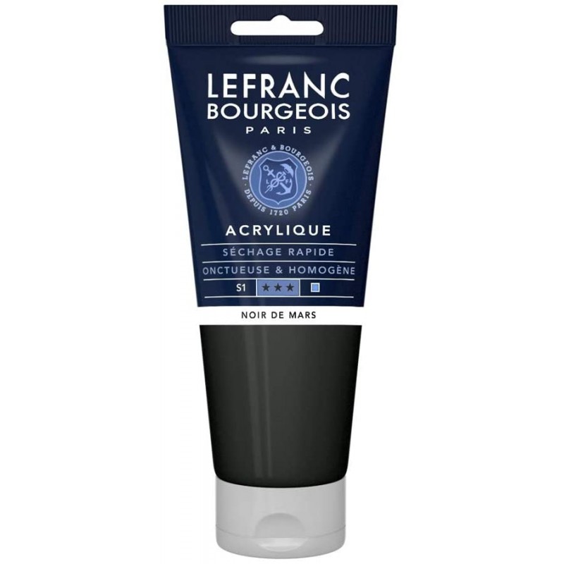 Lefranc Bourgeois - Peinture acrylique fine - 200ml - Noir de mars