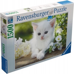 Ravensburger - Puzzle 1500 pièces - Chaton blanc