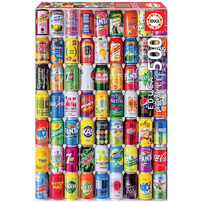 Educa - Puzzle 500 pièces - Canettes de soda