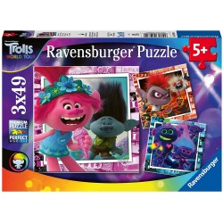 Ravensburger - Puzzles 3x49 pièces - Tournée mondiale - Trolls 2