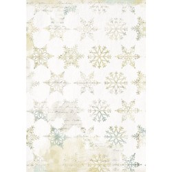 Rayher - Sachet de 3 feuilles de papier patch décoratives - Flocons de neige - 26 x 37,5 cm