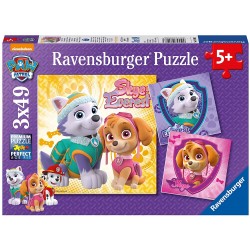 Ravensburger - Puzzles 3x49 pièces - Charmantes chiennes - Pat'Patrouille
