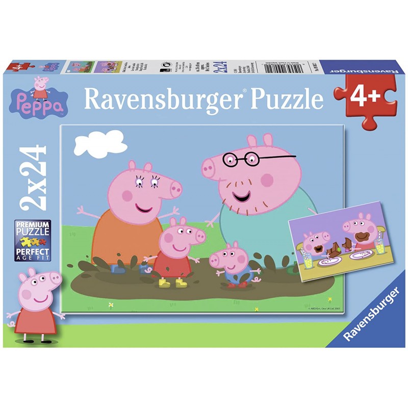 Ravensburger - Puzzles 2x24 pièces - La vie de famille - Peppa Pig