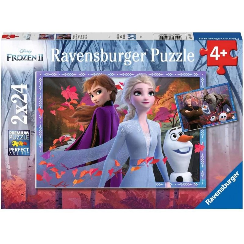 Ravensburger - Puzzles 2x24 pièces - Vers des contrées glacées - Disney La Reine des Neiges 2