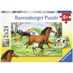 Ravensburger - Puzzles 2x24 pièces - Monde de chevaux