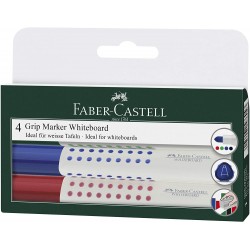 Faber-Castell - Etui 4 marqueurs tableau blanc