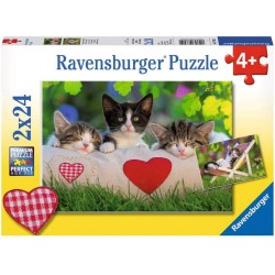 Ravensburger - Puzzles 2x24 pièces - Chatons au repos