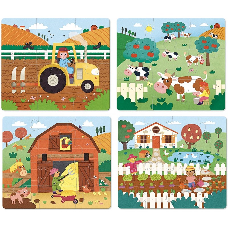 Vilac - 4 puzzles évolutifs - La ferme