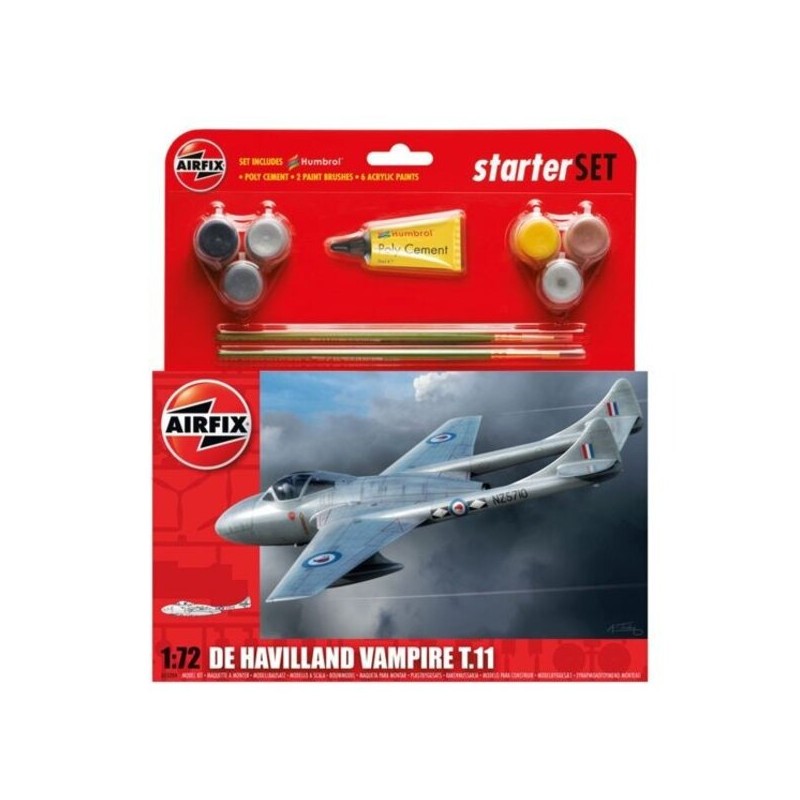 Airfix - Maquette d'avion - Kit complet - De Havilland Vampire T.11