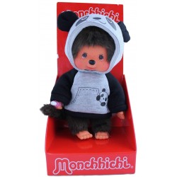 Bandai - Peluche Monchhichi - Kiki panda - 20 cm