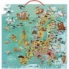 Vilac - Puzzle en bois - Carte d'Europe magnétique