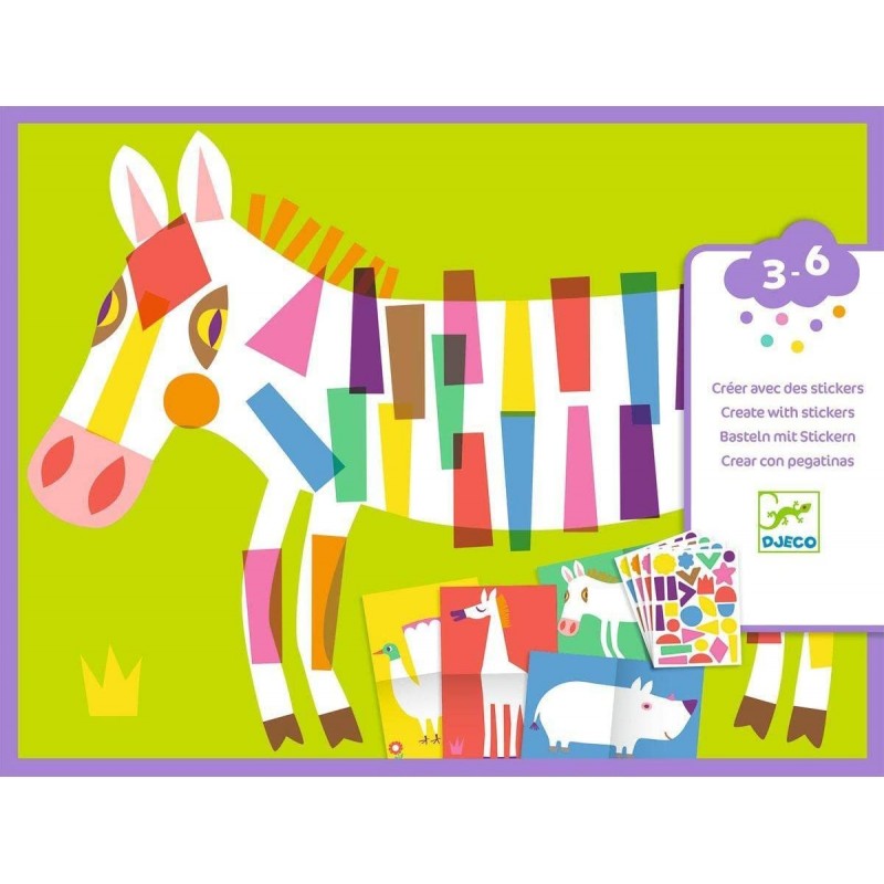 Djeco - DJ09046 - Stickers des petits - Les grands animaux