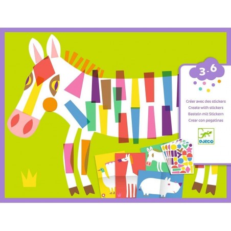 Djeco - DJ09046 - Stickers des petits - Les grands animaux