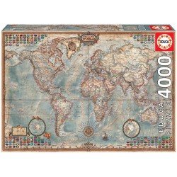 Educa - Puzzle 4000 pièces - Mappemonde antique