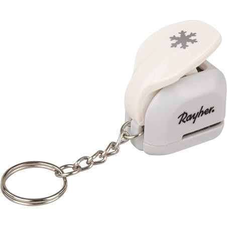 Rayher - Mini perforatrice en porte clé - Motif Flocon de neige