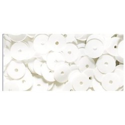 Rayher - Blister de 4000 paillettes bombées percées sequin - Blanc - 6 mm