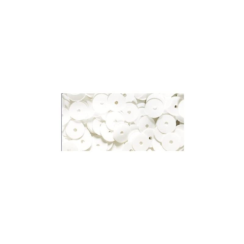 Rayher - Blister de 4000 paillettes bombées percées sequin - Blanc - 6 mm