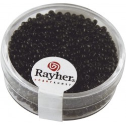 Rayher - Boîte de perles de rocaille - Noir - 2 mm - 17 grammes