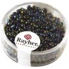 Rayher - Boîte de perles de rocaille - Noir lustré - 2,6 mm - 17 grammes